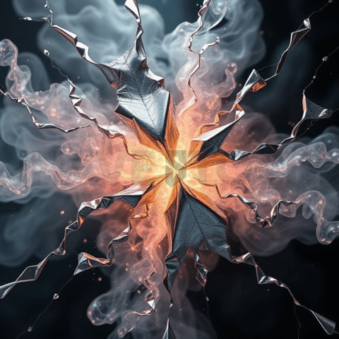 Metallic Vapor Micro Crack Web Background