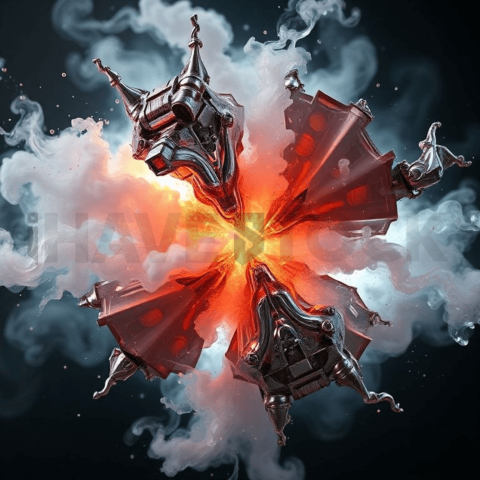 Metallic Vapor Tension Tear Background