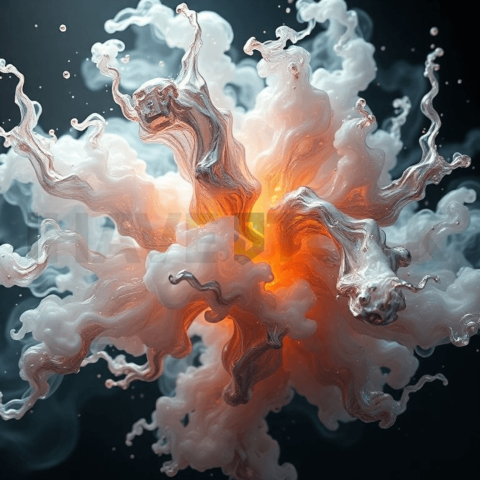 Metallic Vapor Turbulent Flow Background