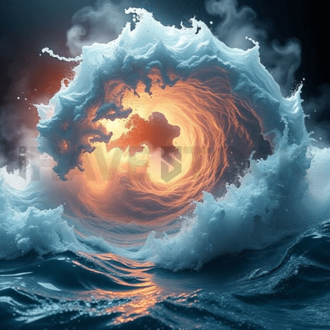 Metallic Vapor Wave Vortex Background