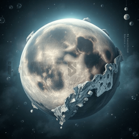 Moonstone Chaotic Mosaic Background