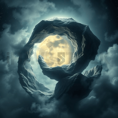 Moonstone Spiral Displacement Background