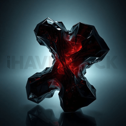 Obsidian Glass Abyssal Fold Background