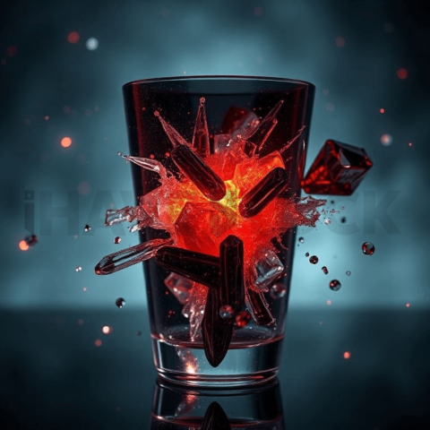 Obsidian Glass Crystal Bloom Background