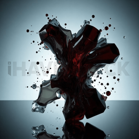 Obsidian Glass Deformation Cascade Background