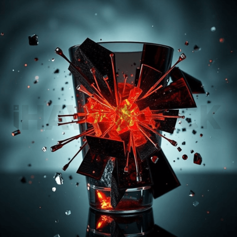 Obsidian Glass Fracture Bloom Background