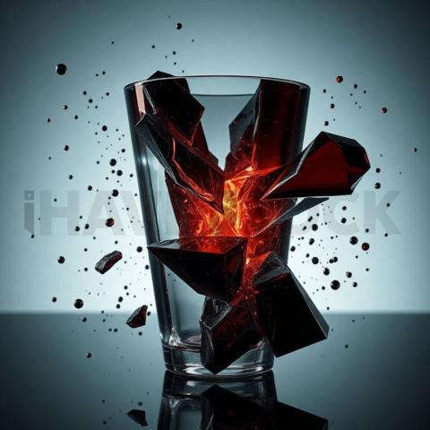 Obsidian Glass Pressure Fracture Background