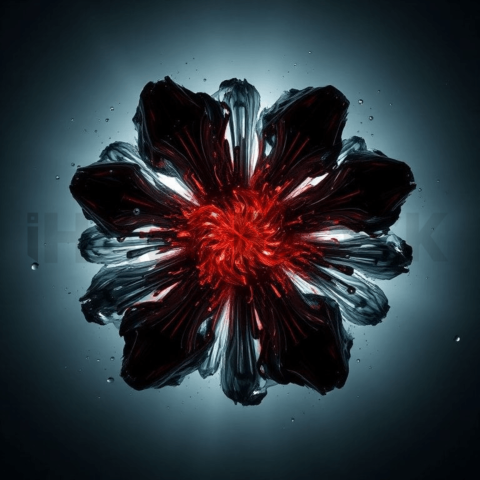 Obsidian Glass Radial Implosion Background