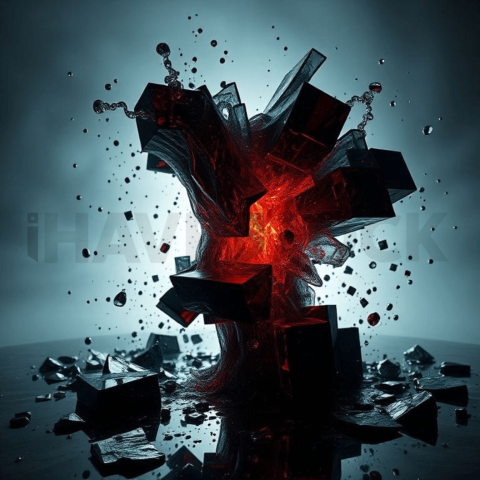 Obsidian Glass Vacuum Collapse Background