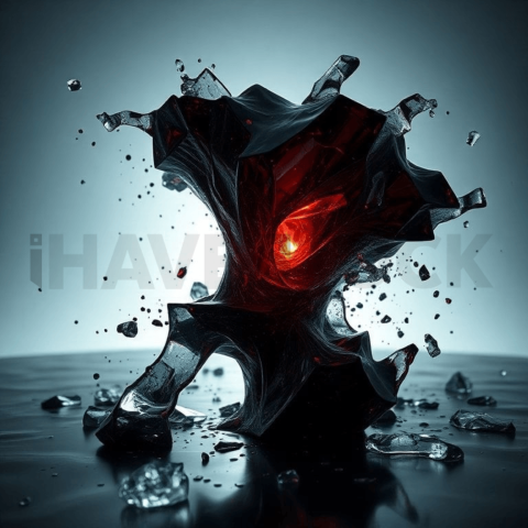 Obsidian Glass Vortex Collapse Background