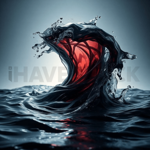 Obsidian Glass Wave Vortex Background