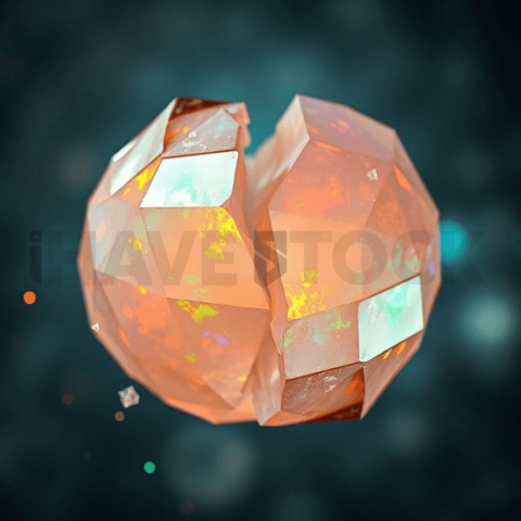 Opal Gemstone Angular Break Background