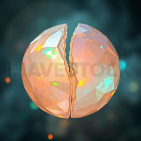 Opal Gemstone Diagonal Split Background