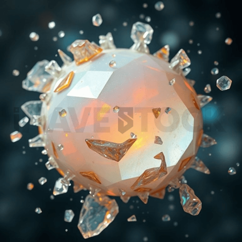 Opal Gemstone Compression Shatter Background