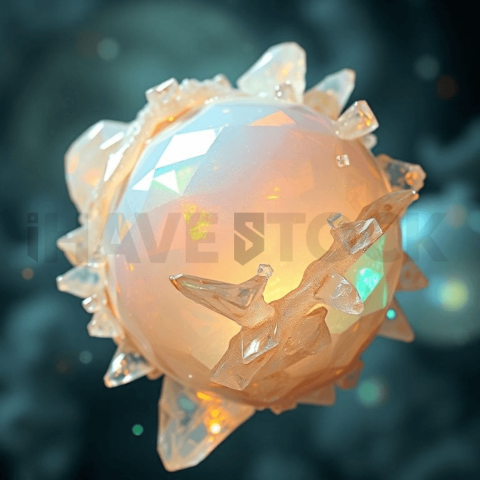 Opal Gemstone Deformation Cascade Background