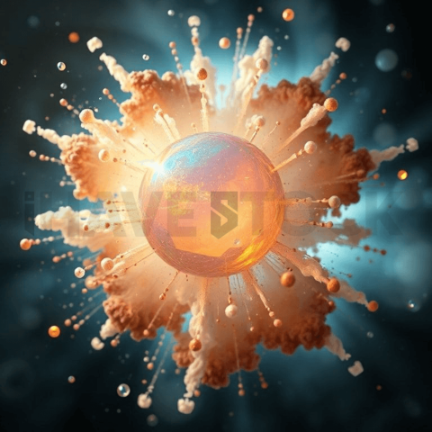 Opal Gemstone Fractal Explosion Background