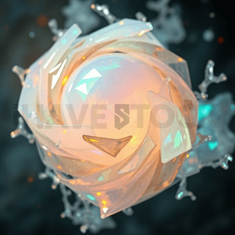 Opal Gemstone Energy Twist Background