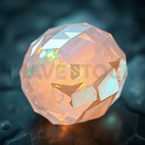 Opal Gemstone High Density Warp Background