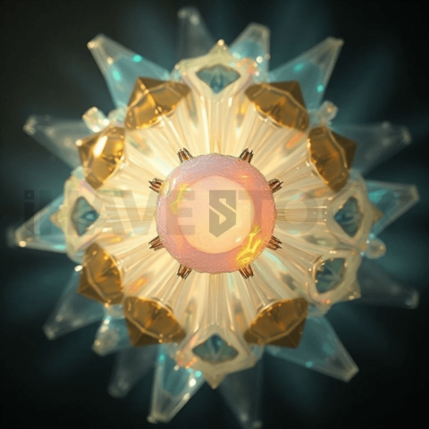 Opal Gemstone Radial Implosion Background