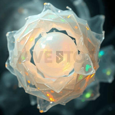 Opal Gemstone Spiral Displacement Background