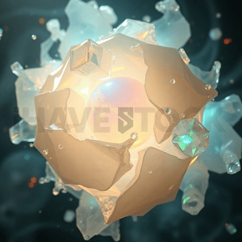 Opal Gemstone Vortex Collapse Background