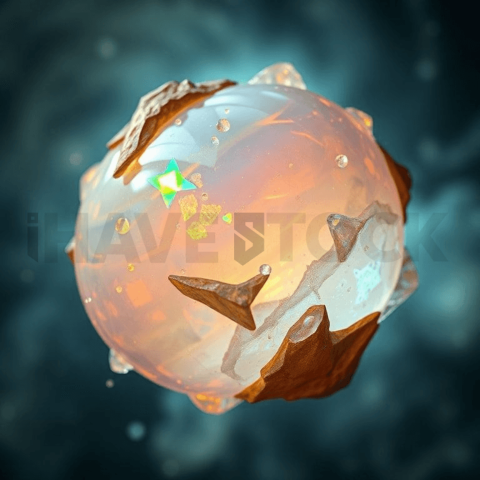 Opal Gemstone Vacuum Collapse Background