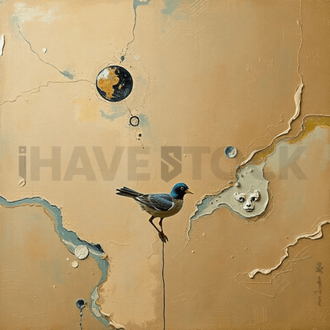 Painterly Oil Polished Background