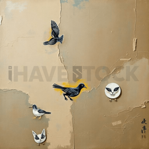 Painterly Oil Reflective Background