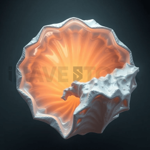 Pearlescent Shell Abyssal Fold Background