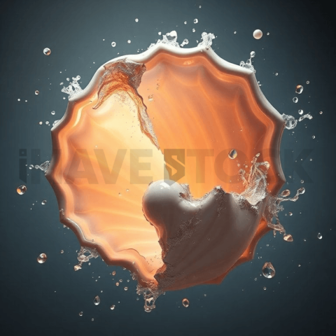 Pearlescent Shell Angular Break Background