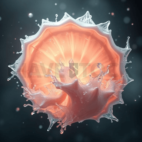 Pearlescent Shell Crystal Bloom Background