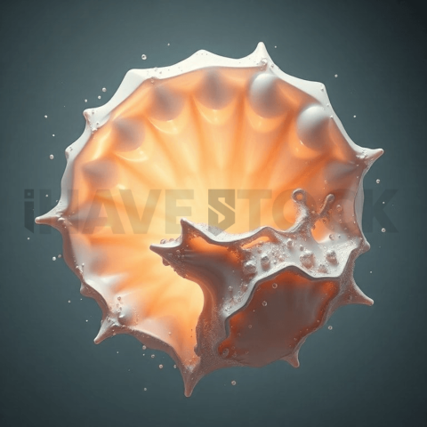 Pearlescent Shell Deformation Cascade Background