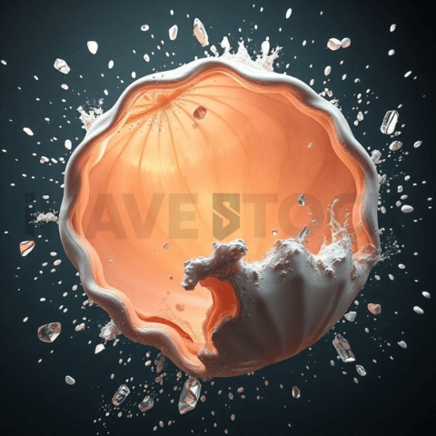 Pearlescent Shell Compression Shatter Background