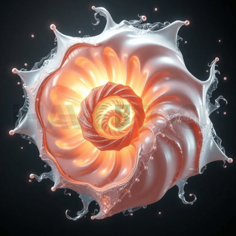 Pearlescent Shell Energy Twist Background