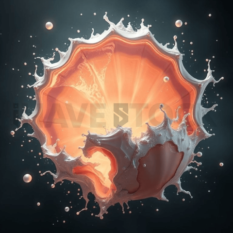 Pearlescent Shell Fracture Bloom Background