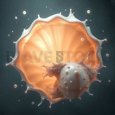 Pearlescent Shell Lens Distortion Background