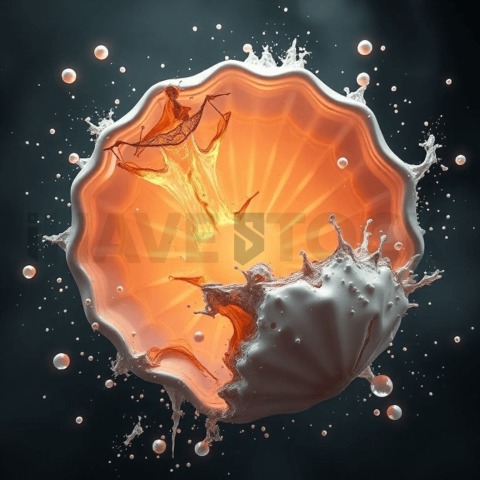 Pearlescent Shell Pressure Fracture Background