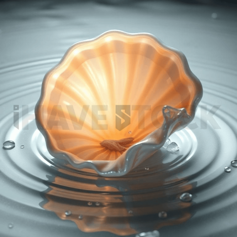 Pearlescent Shell Ripple Displacement Background