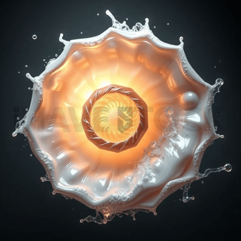 Pearlescent Shell Spiral Displacement Background