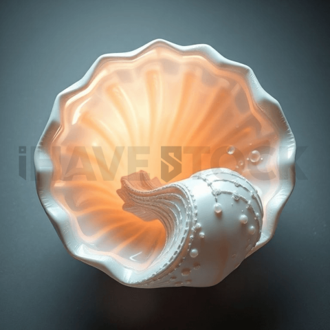 Pearlescent Shell Stress Ripple Background