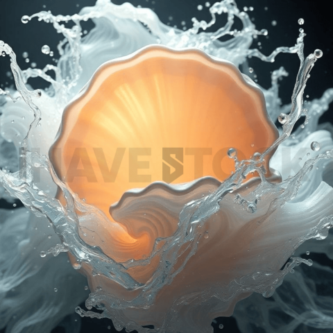 Pearlescent Shell Turbulent Flow Background