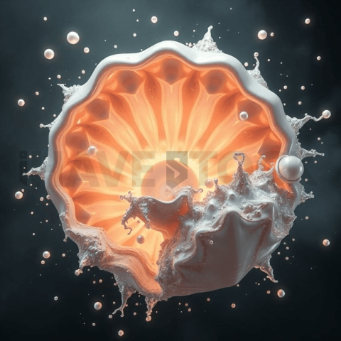 Pearlescent Shell Vacuum Collapse Background