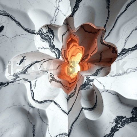 Polished Marble Abyssal Fold Background