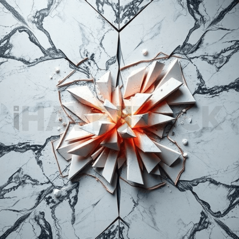 Polished Marble Compression Shatter Background