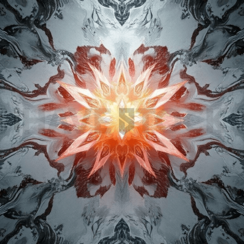 Polished Marble Crystal Bloom Background