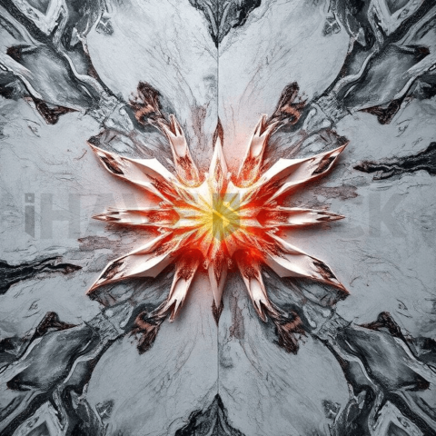 Polished Marble Fracture Bloom Background