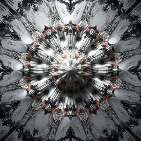 Polished Marble Radial Implosion Background