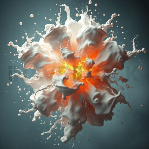 Porcelain Fractal Explosion Background