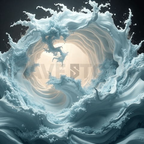 Porcelain Wave Vortex Background