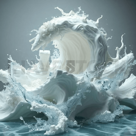 Porcelain Wave Collapse Background